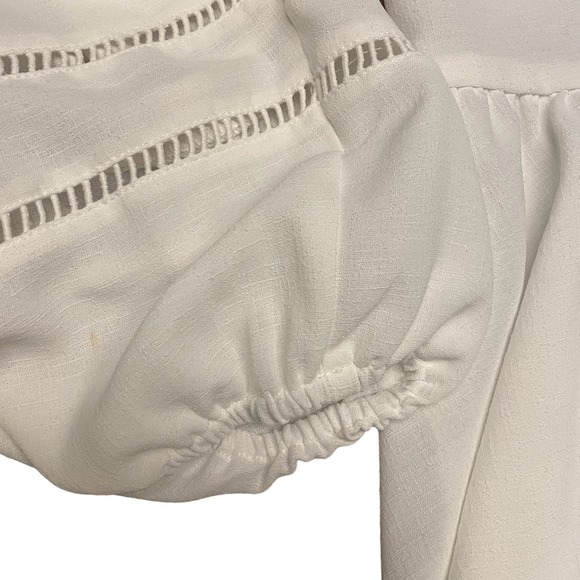 Torrid Women’s Plus Textured Woven Trim Inset Ivory Kimono - 1X - Picture 6 of 11